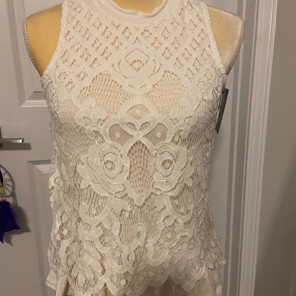 White soft cotton tank top, new with tags.
